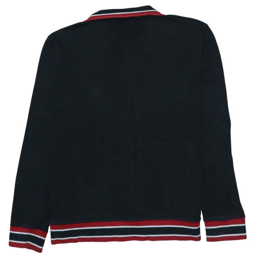 Ralph Lauren Men’s Black Varsity Track Jacket Size L Cotton Zip Up