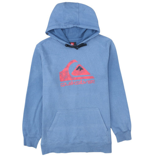 Quiksilver Men Blue XL Pullover Hoodie Fleece Graphic Surfwear
