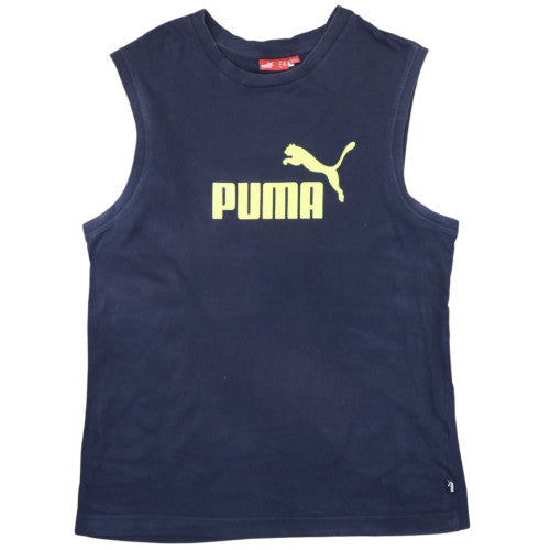Puma Men's Blue Sleeveless Crew Neck Sports Casual Top Size L