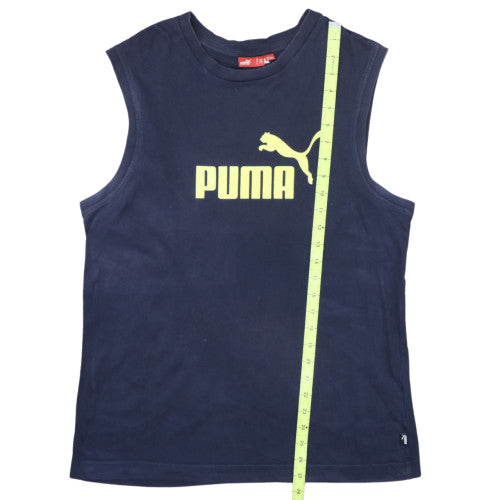 Puma Men's Blue Sleeveless Crew Neck Sports Casual Top Size L