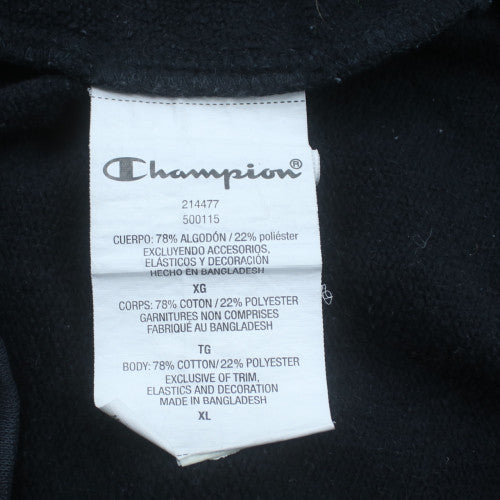 Champion Men's Black XL Pullover Sweatshirt Logo Crew Neck