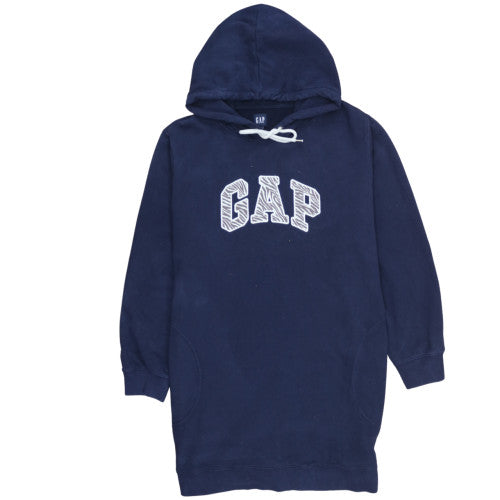 GAP Womens Navy Blue XXL Pullover Hoodie Dress Cotton Blend