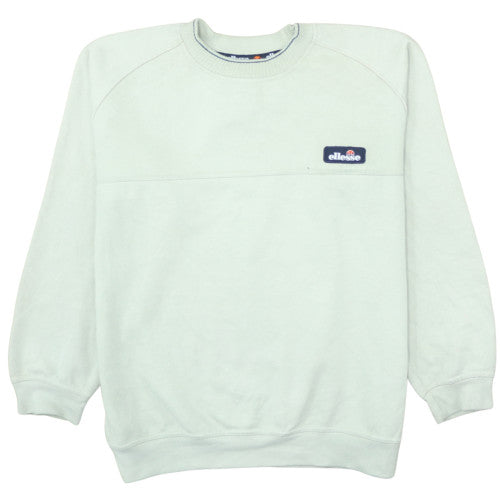 Ellesse Men's Green Pullover Sweatshirt M Crew Neck Fleece Logo