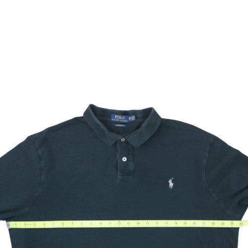 Ralph Lauren Men’s Blue Long Sleeve Cotton Button-Up Polo Shirt 2XL Slim Fit