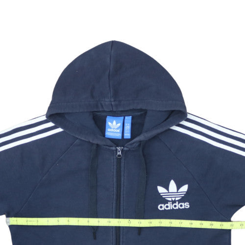 Adidas Men's Blue Full Zip Hoodie Size L Sports Fleece Sweatshirt