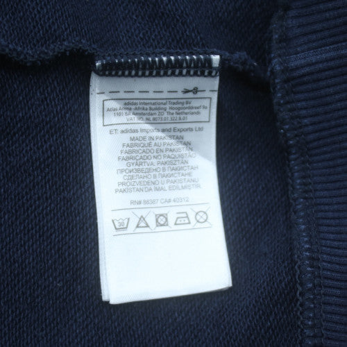 Adidas Men's Blue Full Zip Hoodie Size L Sports Fleece Sweatshirt