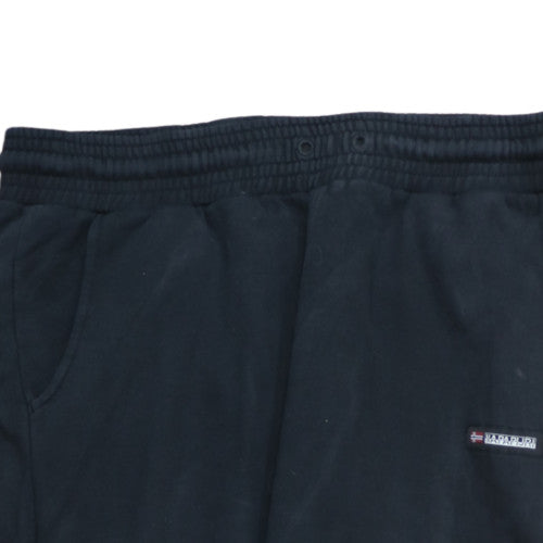 Napapijri Men's Black Regular Fit Fleece Jogger Activewear Trousers M