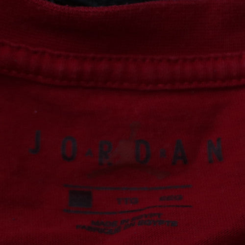 Jordan Men's Red Graphic Short Sleeve Crew Neck T-Shirt Size M