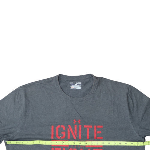Under Armour Men's Grey HeatGear 'Ignite The Fight' XL T-Shirt
