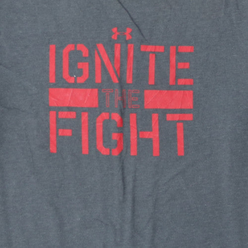 Under Armour Men's Grey HeatGear 'Ignite The Fight' XL T-Shirt