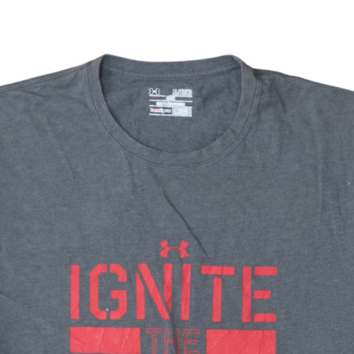 Under Armour Men's Grey HeatGear 'Ignite The Fight' XL T-Shirt