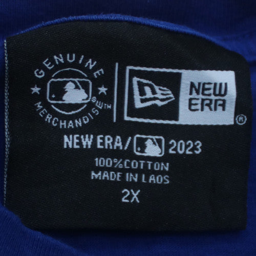 New Era Men's Blue 2XL Crew Neck Sports Graphic T-Shirt