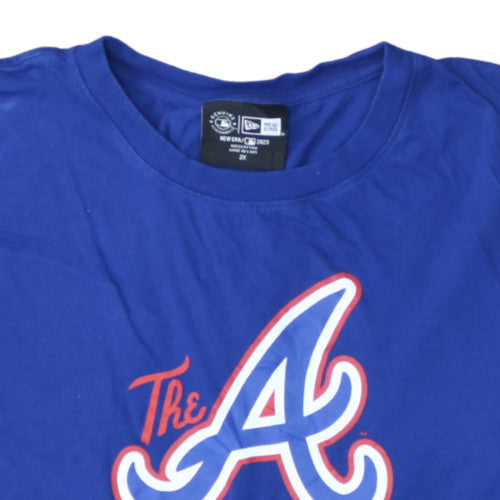 New Era Men's Blue 2XL Crew Neck Sports Graphic T-Shirt