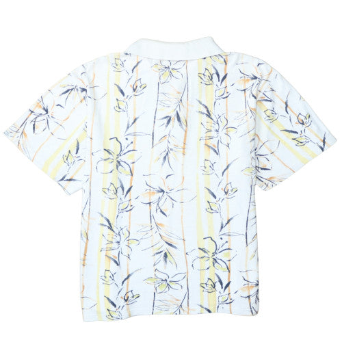 Chaps Ralph Lauren Men's Blue Floral Short Sleeve Polo Shirt XXL