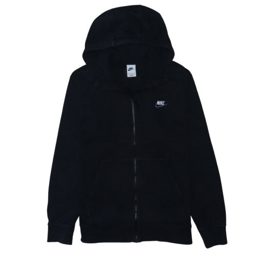 Nike Men's Black Full Zip Hoodie M Fleece Pockets Sportswear