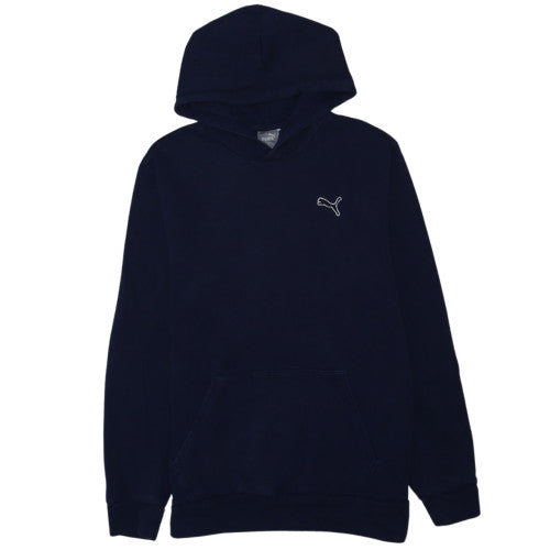 Puma Men’s Blue Pullover Hoodie L Regular Fit Fleece Sweatshirt