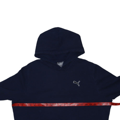 Puma Men’s Blue Pullover Hoodie L Regular Fit Fleece Sweatshirt