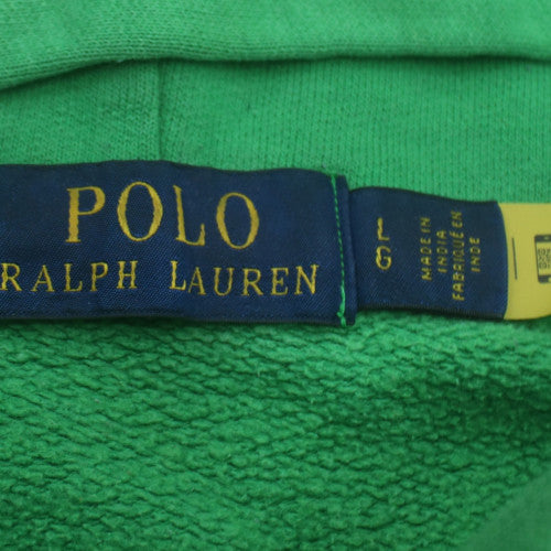 Polo Ralph Lauren Men's Green Pullover Hoodie Size L Cotton Blend
