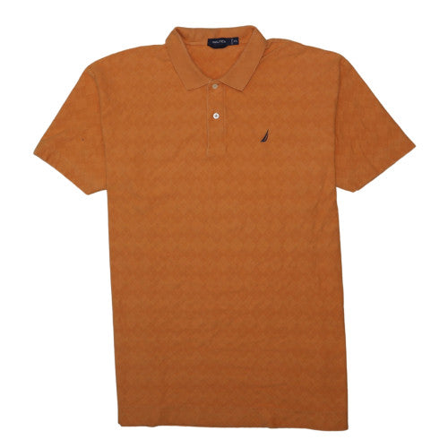 Nautica Mens Orange 2XL Classic Cotton Short Sleeve Polo Shirt