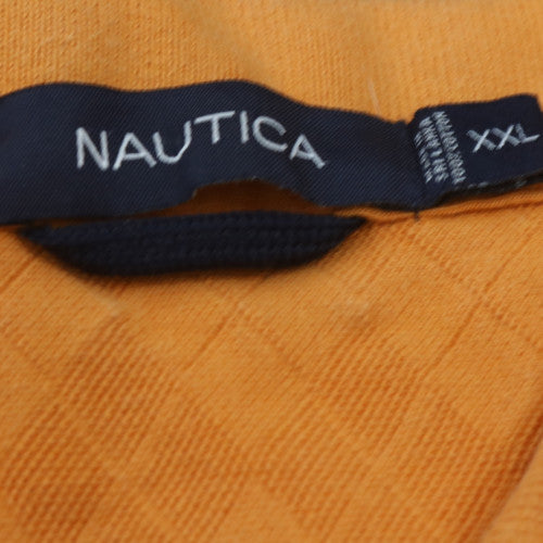 Nautica Mens Orange 2XL Classic Cotton Short Sleeve Polo Shirt