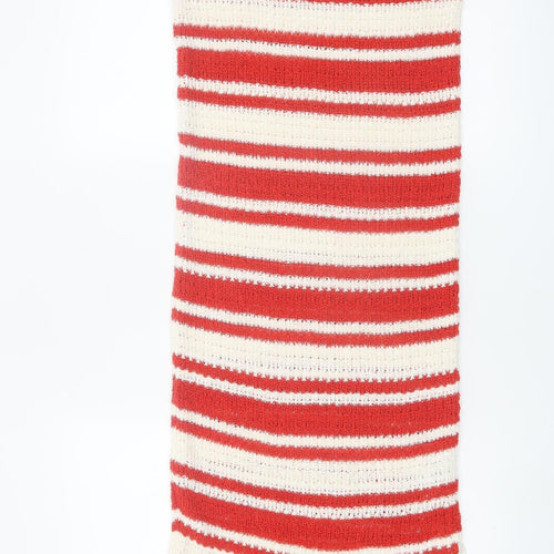 Marks and Spencer Women’s Red White Striped Sleeveless Knitted Midi Dress XS