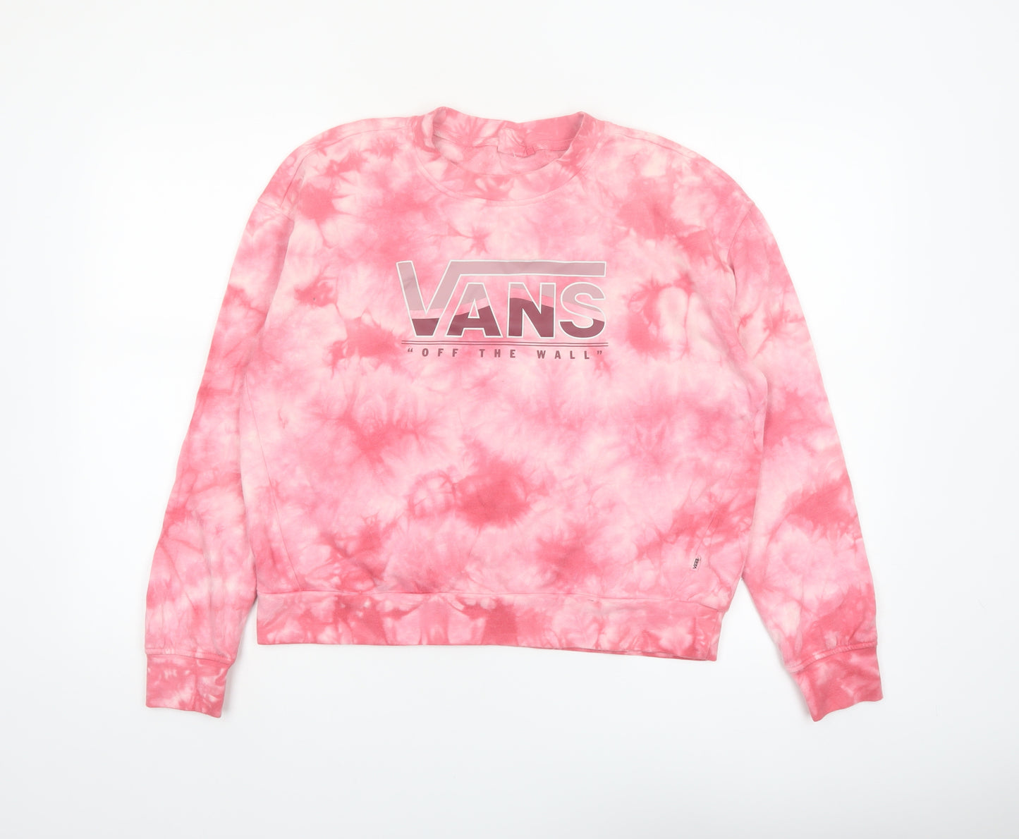 Vans Womens Pink Tie-Dye Pullover Sweatshirt Small Classic Fit