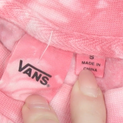 Vans Womens Pink Tie-Dye Pullover Sweatshirt Small Classic Fit