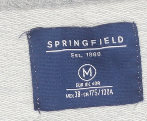 Springfield Men's Multicoloured 1/2 Zip Striped Sweatshirt M