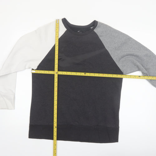 Nike Men's Multicoloured Dri-FIT Crew Neck Pullover Sweatshirt Size S
