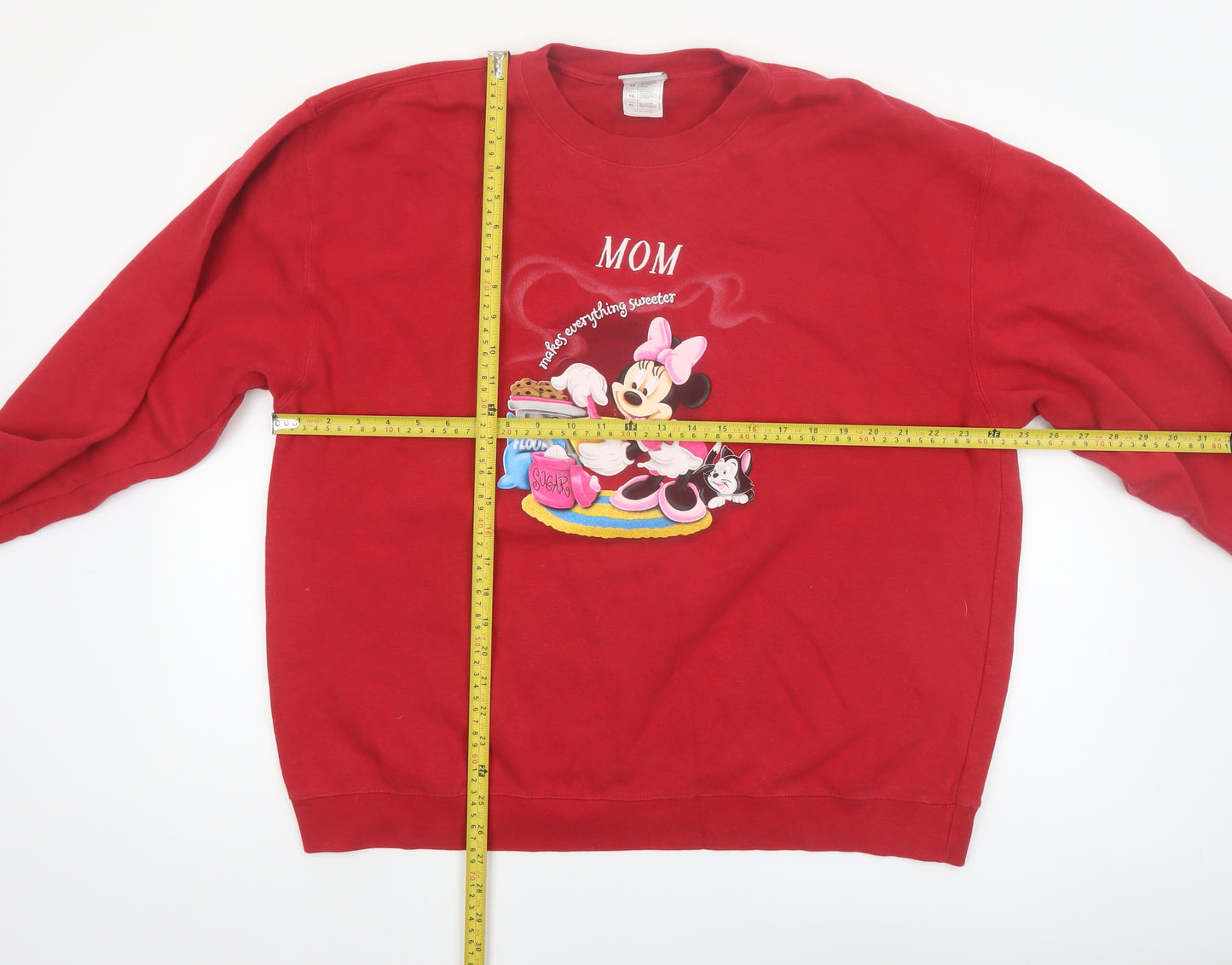 Disney Store Women's Red XL Minnie Mouse Mom Sweatshirt
