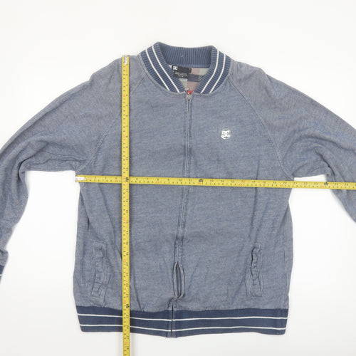 DC Men's Blue XL Bomber Jacket Cotton Full Zip Casual Style