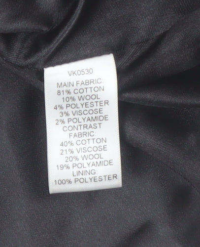 Viyella Women's Black Tweed Blazer Size 8 Classic Lined Jacket