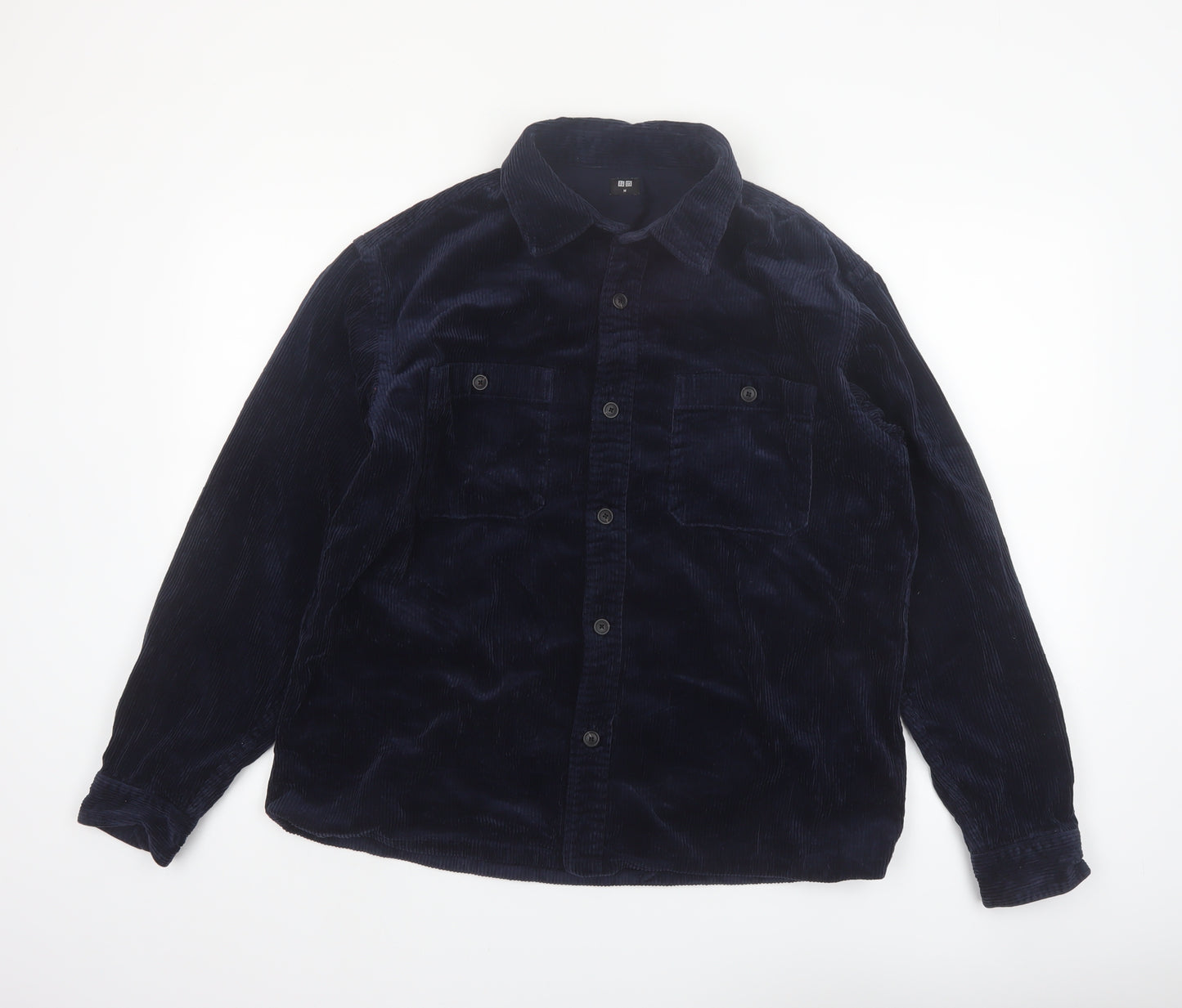 UNIQLO Men's Blue Corduroy Basic Jacket M Cotton Casual