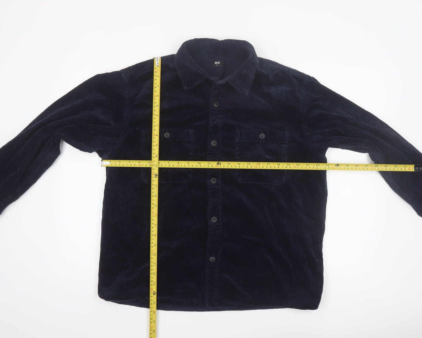 UNIQLO Men's Blue Corduroy Basic Jacket M Cotton Casual