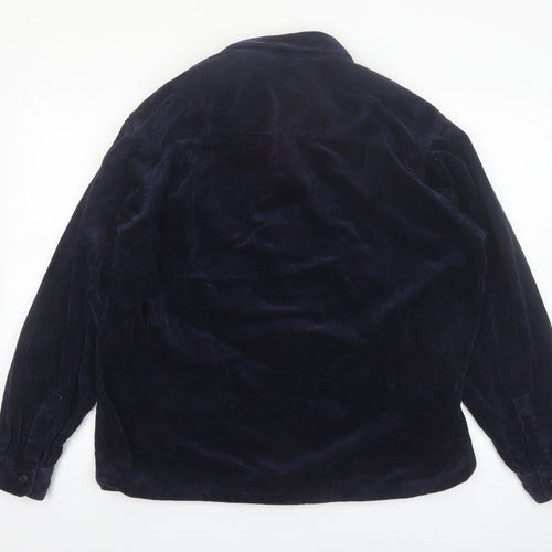 UNIQLO Men's Blue Corduroy Basic Jacket M Cotton Casual