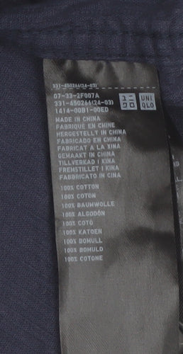 UNIQLO Men's Blue Corduroy Basic Jacket M Cotton Casual