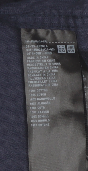 UNIQLO Men's Blue Corduroy Basic Jacket M Cotton Casual