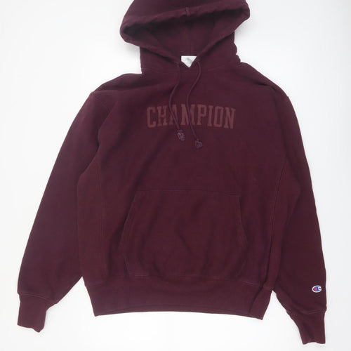 Champion Men's Red Reverse Weave Pullover Hoodie Large