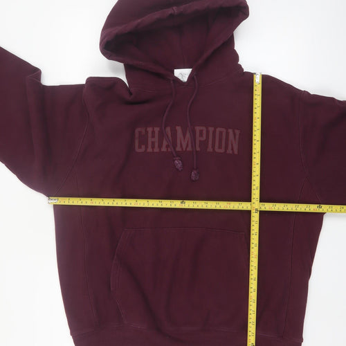 Champion Men's Red Reverse Weave Pullover Hoodie Large
