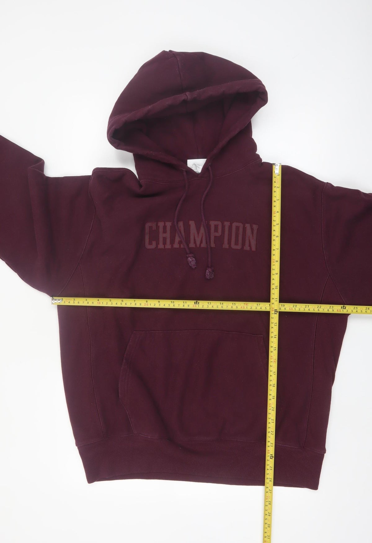 Champion Men's Red Reverse Weave Pullover Hoodie Large