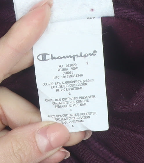 Champion Men's Red Reverse Weave Pullover Hoodie Large