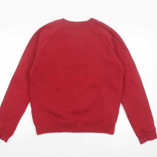 Lacoste LIVE Men's Red Crew Neck Pullover Sweatshirt M Logo Paris