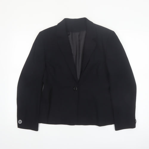 Richards Petites Black Blazer Jacket UK 14 Women's Single-Breasted Formal