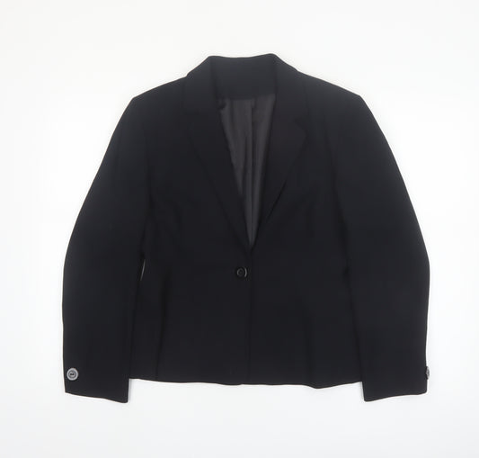 Richards Petites Black Blazer Jacket UK 14 Women's Single-Breasted Formal