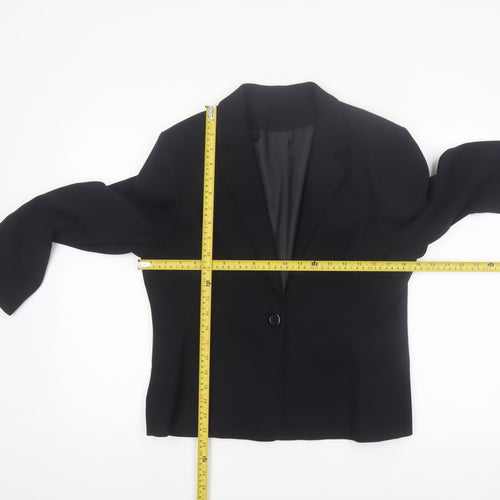 Richards Petites Black Blazer Jacket UK 14 Women's Single-Breasted Formal