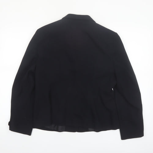Richards Petites Black Blazer Jacket UK 14 Women's Single-Breasted Formal