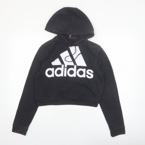Adidas Women’s Black Pullover Hoodie Size M Regular Fit Logo