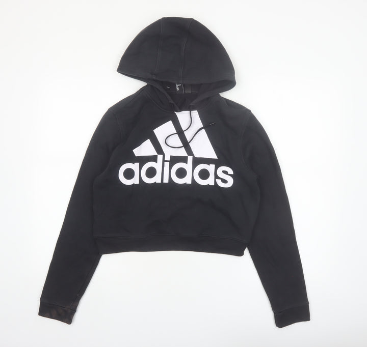 Adidas Women’s Black Pullover Hoodie Size M Regular Fit Logo