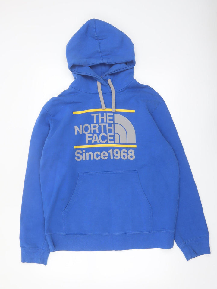 The North Face Men's Blue Pullover Hoodie Size L Outdoor Fleece