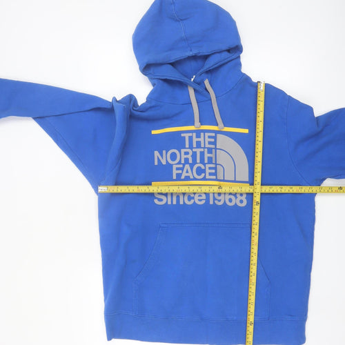 The North Face Men's Blue Pullover Hoodie Size L Outdoor Fleece